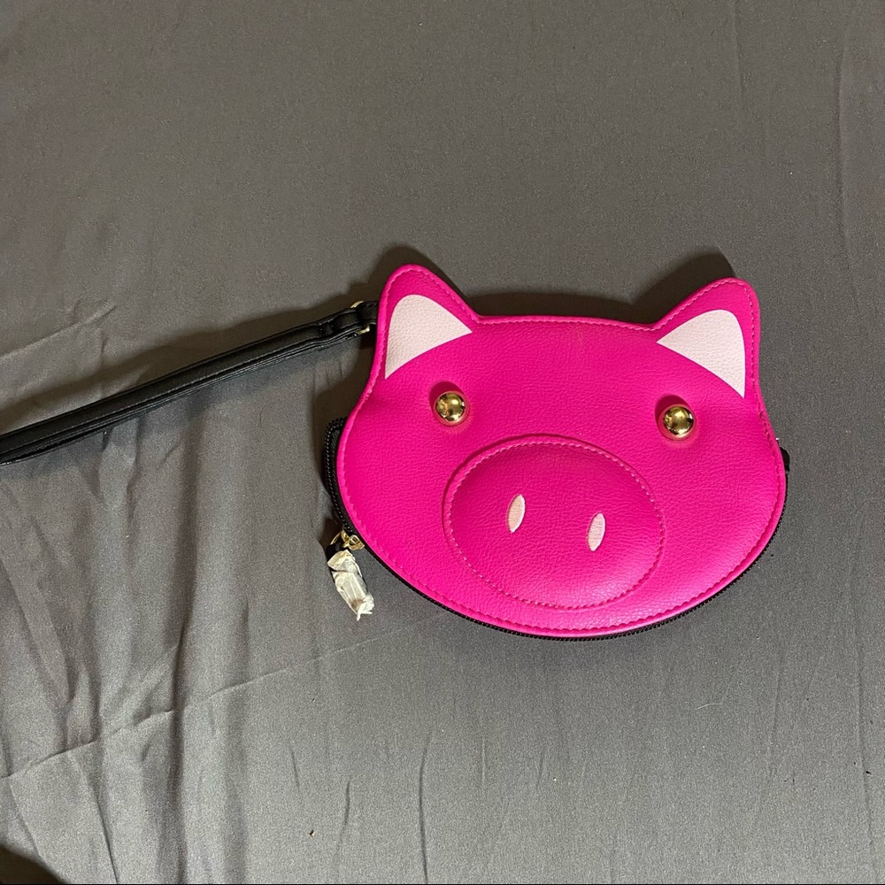 Fuchsia Piggy Betsey Johnson Coin Purse